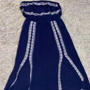 Astar off shoulder dress, blue, large